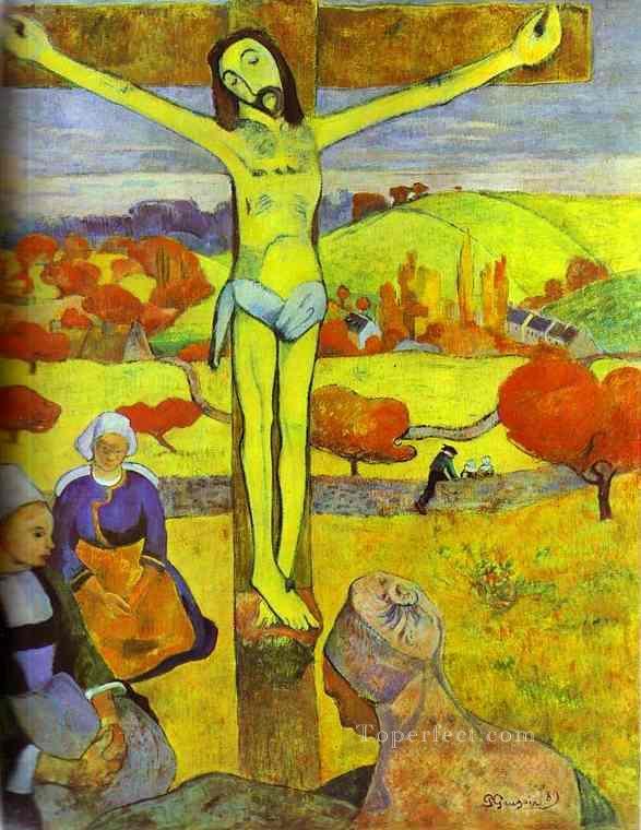 Le Christ Jaune Paul Gauguin Peintures à l'huile